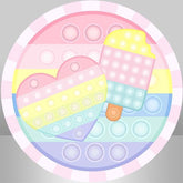 Rosa Pop Es Bunt Herz Runden Hintergründe für Kinder